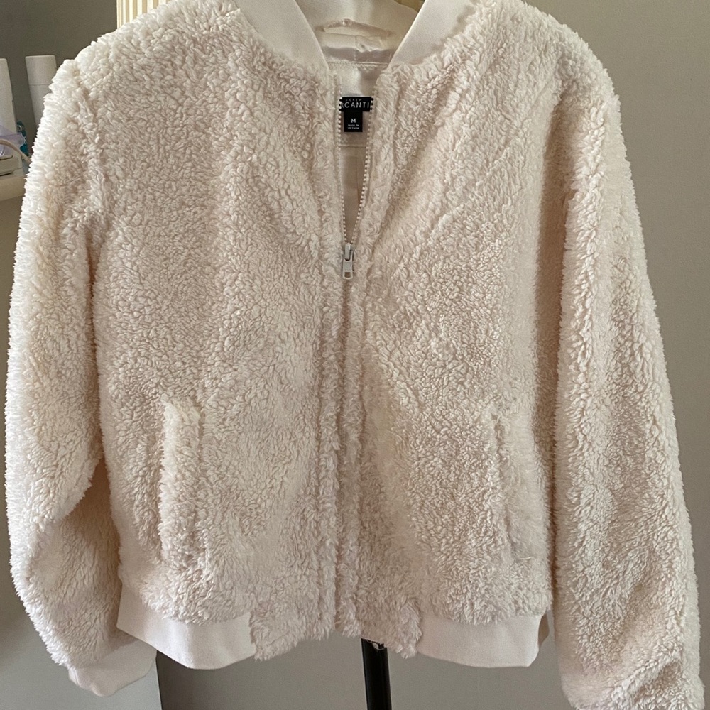 J Crew Factory Sherpa Bomber Jacket